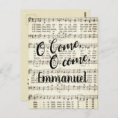 Carte Postale O Come, Emmanuel (Devant / Derrière)