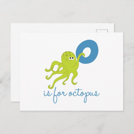 Carte Postale O Est Pour Octopus (Devant / Derrière)