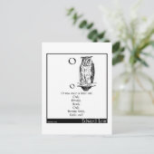 Carte Postale O était autrefois un petit hibou (Debout devant)