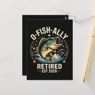 Carte Postale O-Fish-Ally Retraité Pêcheur 2026 Pêche 