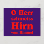 Carte Postale O Herr schmeiss Hirn vom Himmel (Devant)