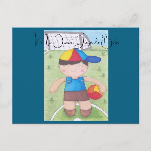 Carte Postale O Menino de Boné e a Bola (Devant)