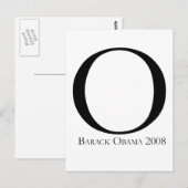Carte Postale O : Obama pour T-shirt du président (Devant / Derrière)