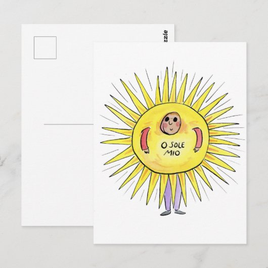 Carte Postale O sole mio (Devant / Derrière)