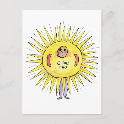 Carte Postale O sole mio (Devant)
