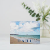 Carte Postale Oahu Hawaii Ocean Waves & Beach (Debout devant)