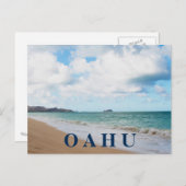 Carte Postale Oahu Hawaii Ocean Waves & Beach (Devant / Derrière)