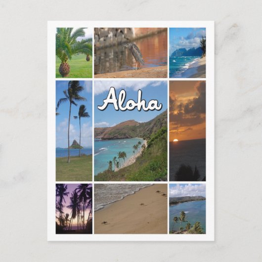 Carte Postale Oahu, Hawaii Photo Collage (Devant)
