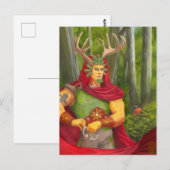 Carte Postale Oak King Portrait mini print (Devant / Derrière)