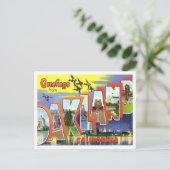 Carte postale Oakland, Californie Big Letters (Debout devant)
