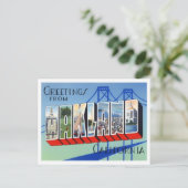 Carte postale Oakland, Californie Big Letters (Debout devant)