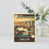Carte Postale Oakland, Californie | VINTAGE (Debout devant)