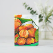 Carte Postale Oaquarelle mandarine (Debout devant)