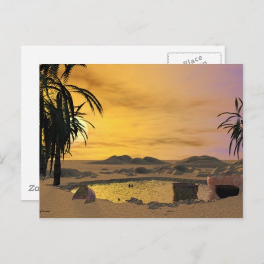 CARTE POSTALE OASIS (Devant / Derrière)
