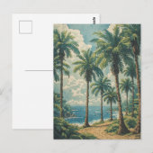 Carte Postale Oasis côtier tropical (Devant / Derrière)