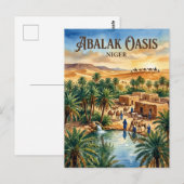 Carte Postale Oasis d'Abalak Niger (Devant / Derrière)