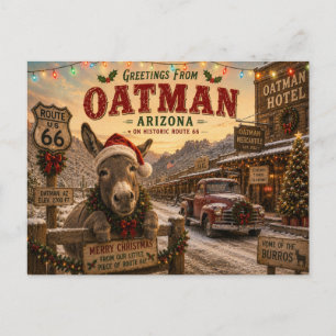 Carte Postale Oatman Arizona Route 66 Noël Âne Ville
