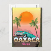 Carte Postale Oaxaca affiche de voyage au Mexique (Devant / Derrière)