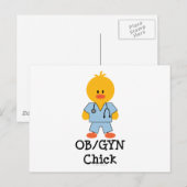 Carte postale OB/GYN Chick (Devant / Derrière)