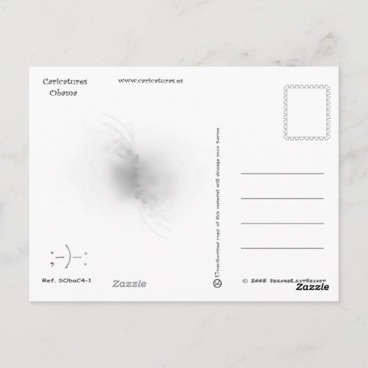 Carte postale Obama (Dos)