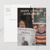 Carte postale Obama (Devant / Derrière)