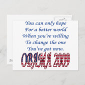 Carte Postale Obama 2009 (Devant / Derrière)