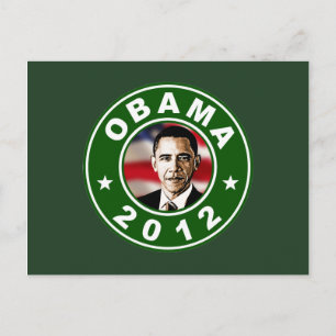 Carte Postale Obama 2012 vert