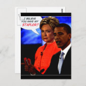 Carte Postale obama a pris mon agrafeuse (Devant / Derrière)