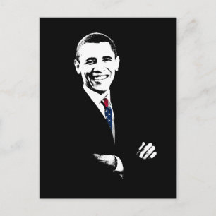 Carte Postale Obama avec la Cravate du drapeau américain