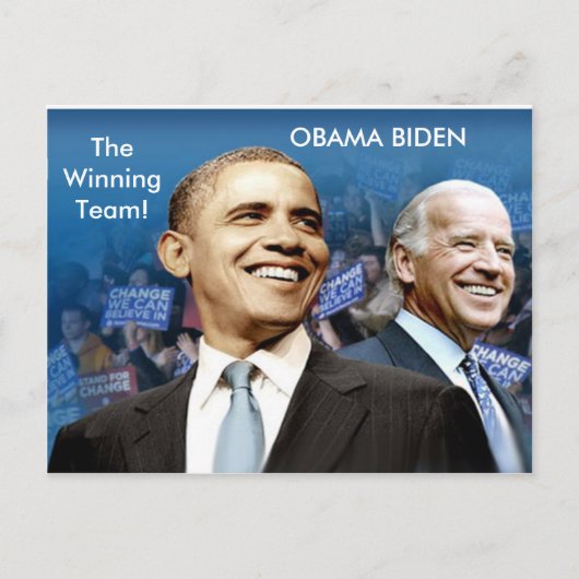 Carte Postale Obama Biden (Devant)
