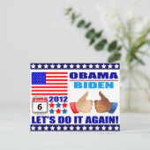 Carte Postale : Obama/Biden - Calendrier -Faites-l (Debout devant)