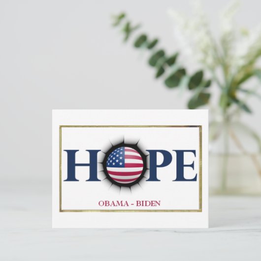 Carte postale Obama Biden HOPE (Debout devant)