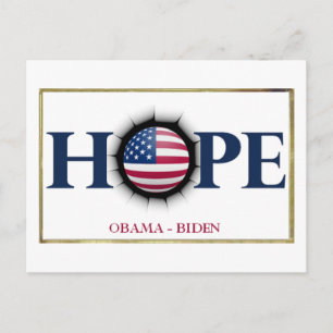 Carte postale Obama Biden HOPE