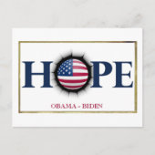 Carte postale Obama Biden HOPE (Devant)