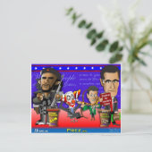 Carte Postale Obama Biden Romney Ryan (Debout devant)