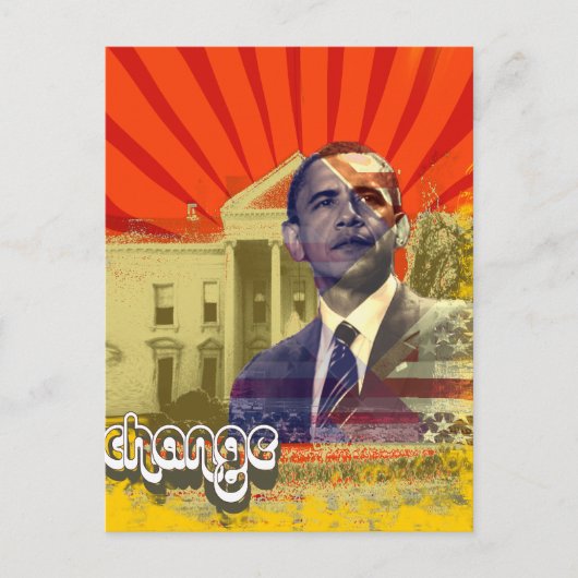 Carte Postale Obama Change - (Devant)