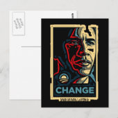 Carte Postale Obama change (Devant / Derrière)