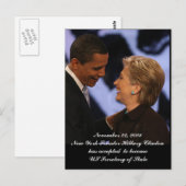 Carte Postale Obama - Clinton - L'investiture reste en jeu (Devant / Derrière)