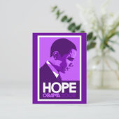 Carte Postale Obama espère violet (Debout devant)