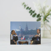 Carte Postale Obama et Medvedev (Debout devant)