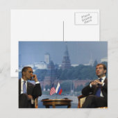 Carte Postale Obama et Medvedev (Devant / Derrière)