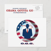 Carte Postale Obama Gotsta Go ! (Devant / Derrière)