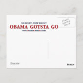Carte Postale Obama Gotsta Go ! (Dos)