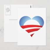 Carte Postale Obama Heart (Devant / Derrière)
