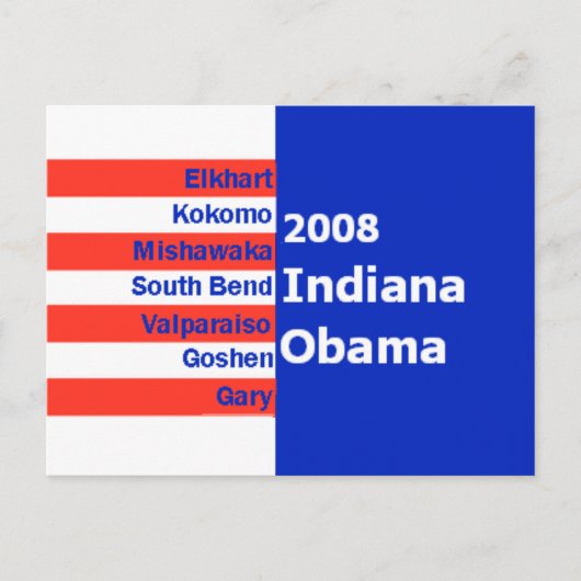 Carte postale Obama INDIANA (Devant)