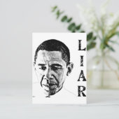 Carte Postale Obama le menteur (Debout devant)