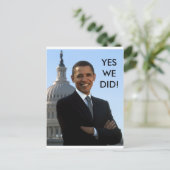 Carte Postale Obama Oui ! (Debout devant)