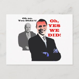 Carte Postale Obama OUI NOUS L'AVONS FAIT