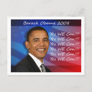 Carte Postale Obama Oui Nous Pouvons Postcard