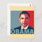 CARTE POSTALE OBAMA POP ART (Devant / Derrière)